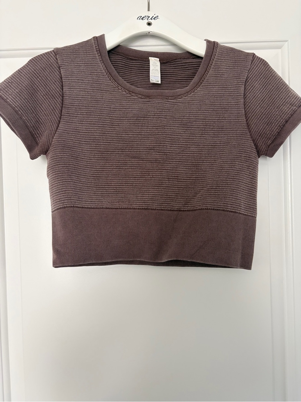 OFFLINE by aerie Brown Workout Crop Top
